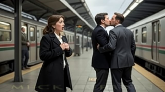 The Affair on the Platform from "Down Cemetery Road". A Marriage Seen from Across the Tracks The Unexpected Sight While waiting at the station with Michael Downey, Sarah sees Mark on the opposite platform kissing…
