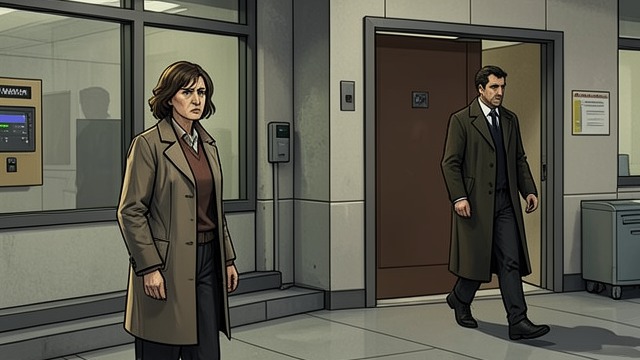 The Hospital’s Empty Answer from "Down Cemetery Road". The Hospital’s Empty Answer A closed door Sarah goes to the hospital hoping to see Dinah or at least learn whether she is safe.