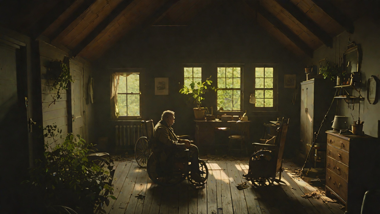 The Attic Encounter from "Die, My Love". The Attic Encounter Context Having bicycled to the radiologist's house and watched him care for his disabled daughter, the narrator hides in the vegetation…