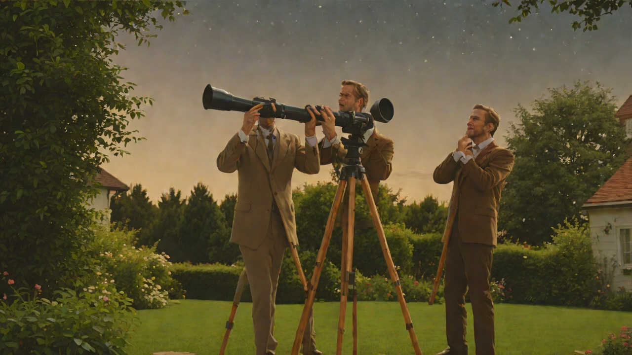 The Enthusiastic Stargazer from "Die, My Love". The Enthusiastic Stargazer Context The husband carries his telescope to the bottom of the garden and asks the narrator to look at the stars.