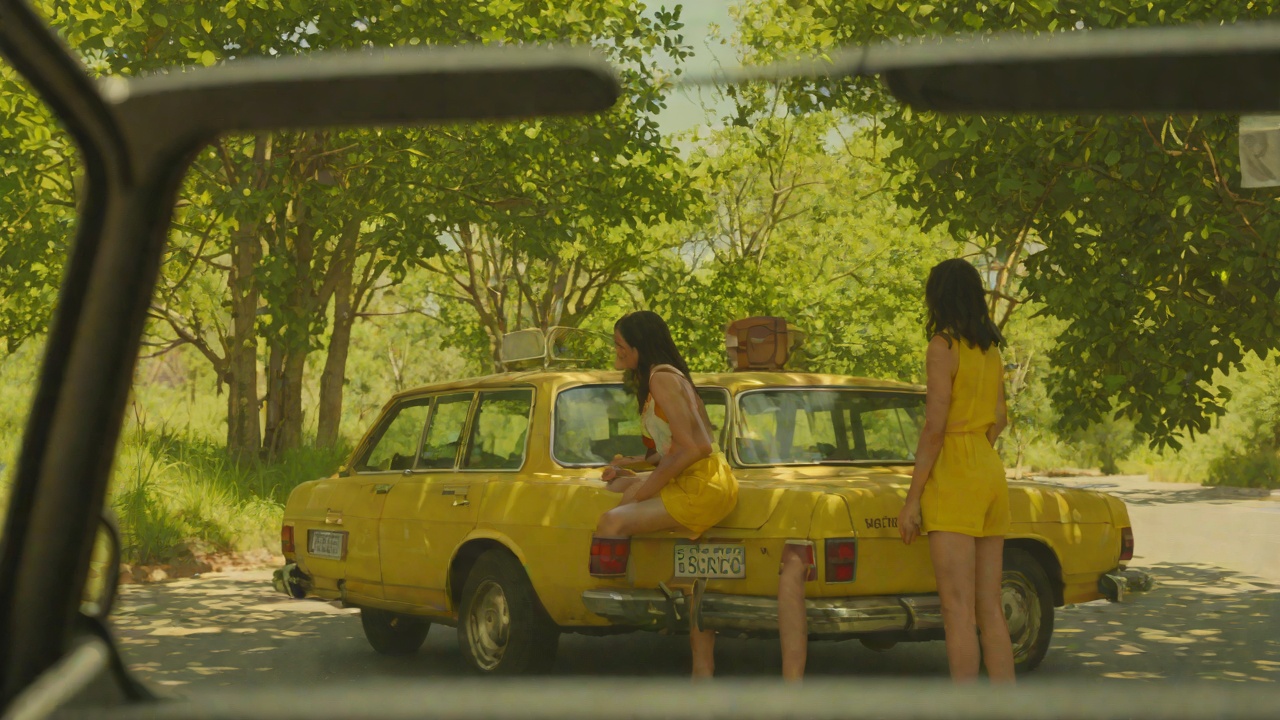 The Journey to Commitment from "Die, My Love". The Journey to Commitment Context The narrator sits in the back of the car in yellow shorts with a suitcase, rehearsing her crazy face in the rearview mirror.