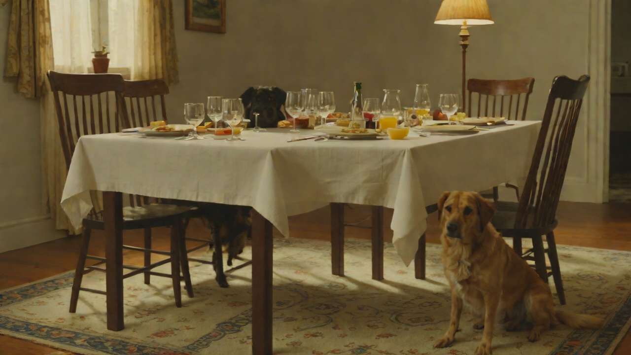 The Dog Pisses Under the Table from "Die, My Love". The Dog Pisses Under the Table Context The dog comes to piss under the dinner table while the narrator sits immobilized with her trousers unbuttoned.