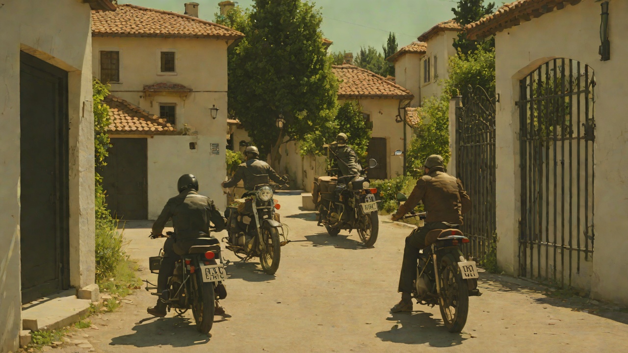 The Motorcycle at the Gate from "Die, My Love". The Motorcycle at the Gate Context The husband notices the radiologist's motorcycle passing the house every day.