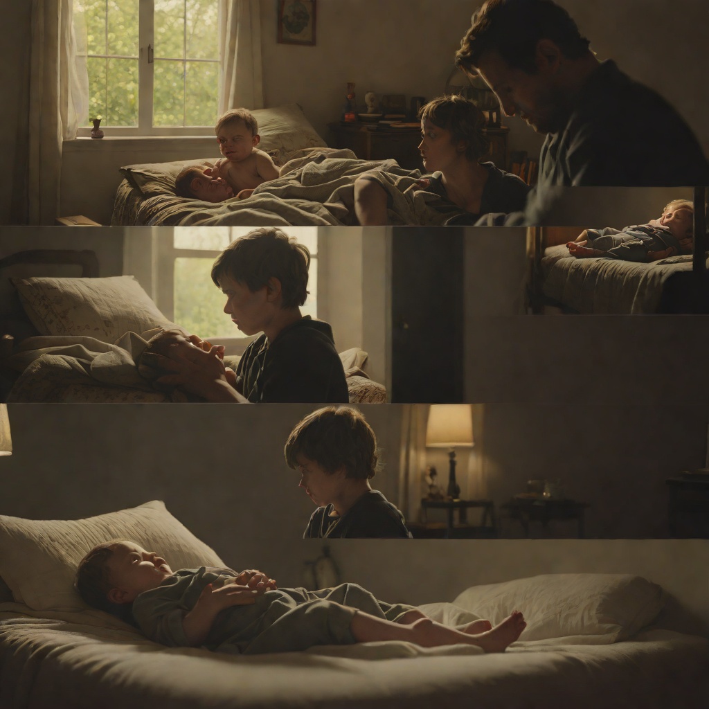 The Son's Fate from "Die, My Love". This character thread follows the son from newborn to two-year-old, tracing the mother's increasing estrangement from him.