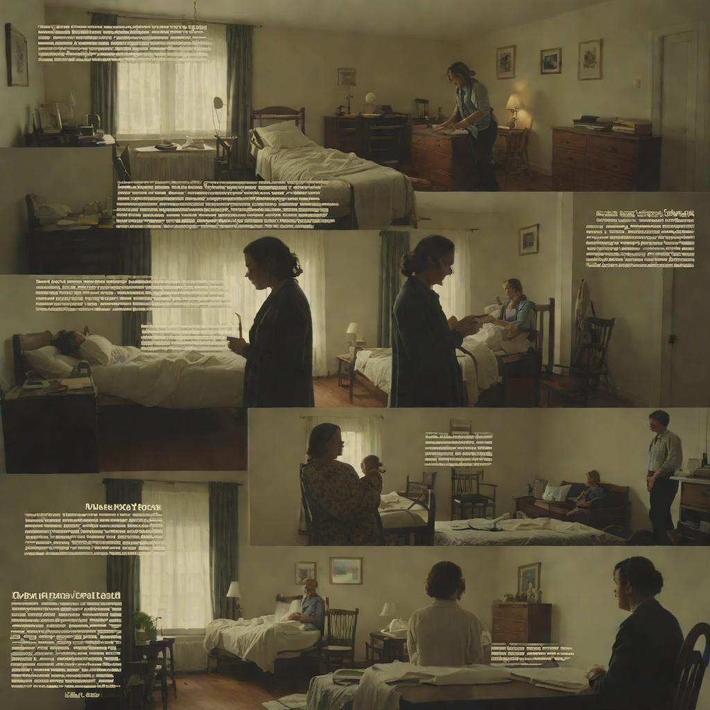 The Battle over Treatment and Confinement from "Die, My Love". This conflict flow follows the struggle between the narrator and her family over the decision to commit her to psychiatric care.