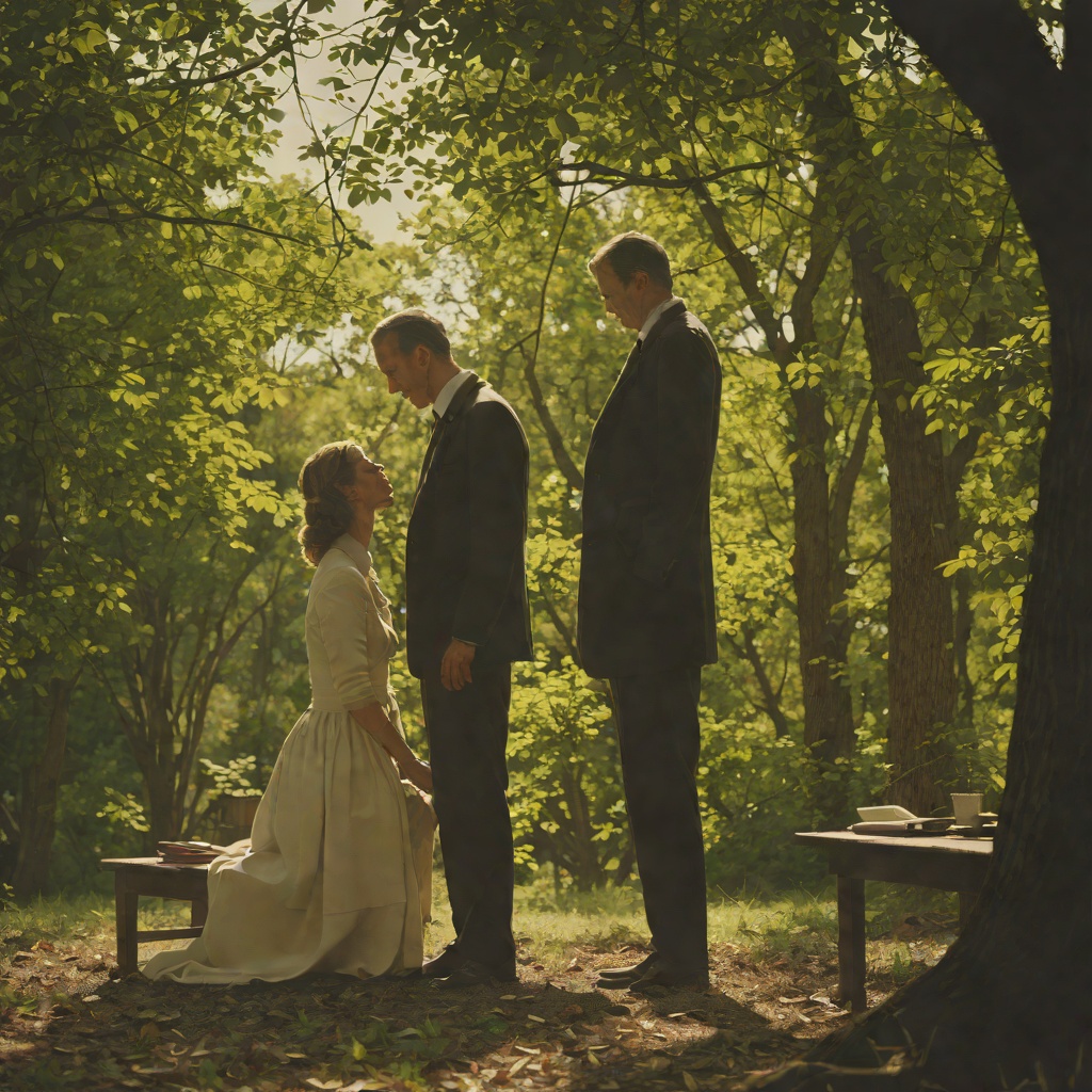 The Rivalry Between Husband and Lover from "Die, My Love". This conflict flow traces the hundred small confrontations and the final silent agreement between the narrator's husband and the radiologist.