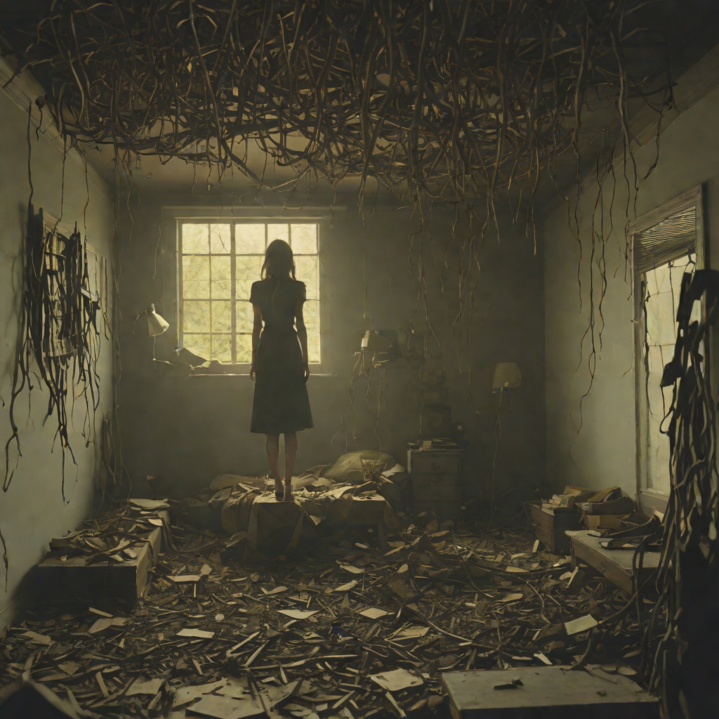 The Narrator's Descent into Madness from "Die, My Love". This flow follows the narrator's progressive unravelling from suicidal fantasy through self-destruction to the institutional attempt to cure her.