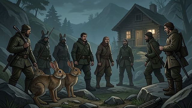 A Hare Guard from "Firebug". A Hare Guard An armed welcome Les’s were-hare drove surrounds Ava, Lock, and Ezra as they cross Duncan’s land.