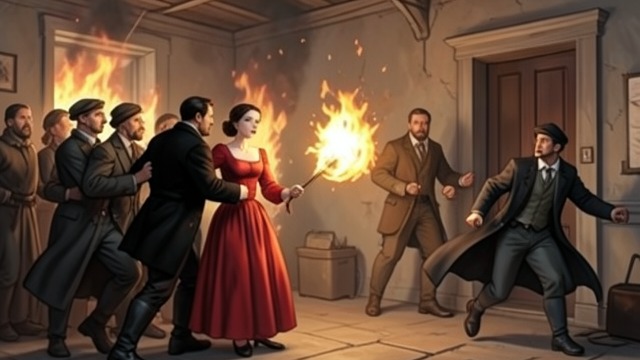 The Inferno Escape from "Firebug". The Inferno Escape Friends caught in danger Ava’s Coterie conflict places Lock and Ezra in the pool fight and the escape through the burning building.
