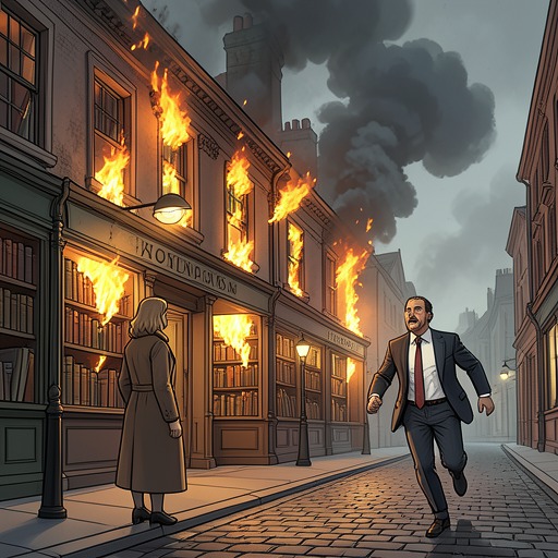 The Burning of Broken Spines from "Firebug". The loss of the bookstore destroys a refuge, exposes Cade’s disappearance, and later becomes a practical symbol of Ava’s possible rebuilding.