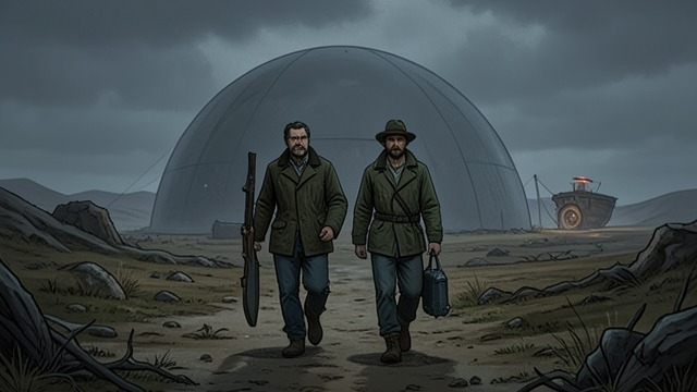 A Walk Beyond the Dome from "Mickey7". Love After the Crisis Returning to the Surface When Niflheim warms, Mickey asks Nasha to walk beyond the dome.