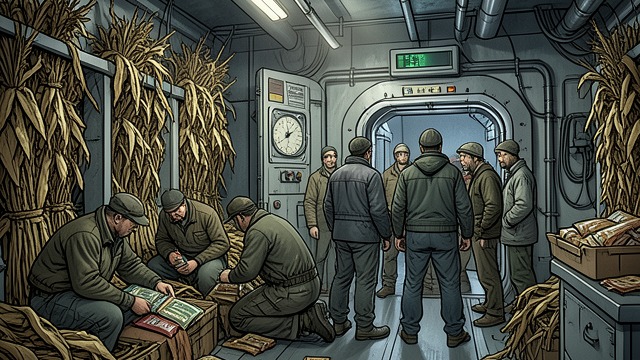 The Ching Shih’s Slow End from "Mickey7". Survival Has a Limit Agricultural Collapse The Ching Shih’s crops fail during its long voyage, and the ship has no biological recycler to compensate.
