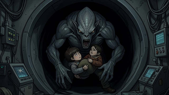 The Creeper Releases Mickey from "Mickey7". An Act Without Translation Captured by a Giant A giant creeper seizes Mickey7 in the tunnels and carries him through its underground passages.