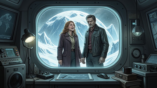 A Shared Future Imagined from "Mickey7". Hope at the Snowball Arrival Together After years of transit, Mickey and Nasha watch Niflheim appear on the viewscreen.