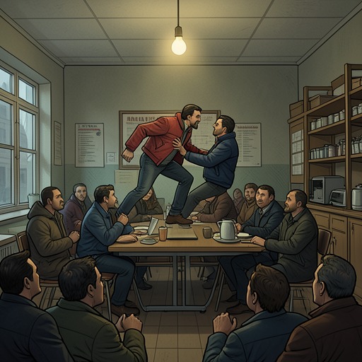 The Cafeteria Reckoning from "Mickey7". Berto’s dangerous stunt and Mickey’s response expose the asymmetry between Berto’s appetite for personal risk and his earlier refusal to risk himself for a…