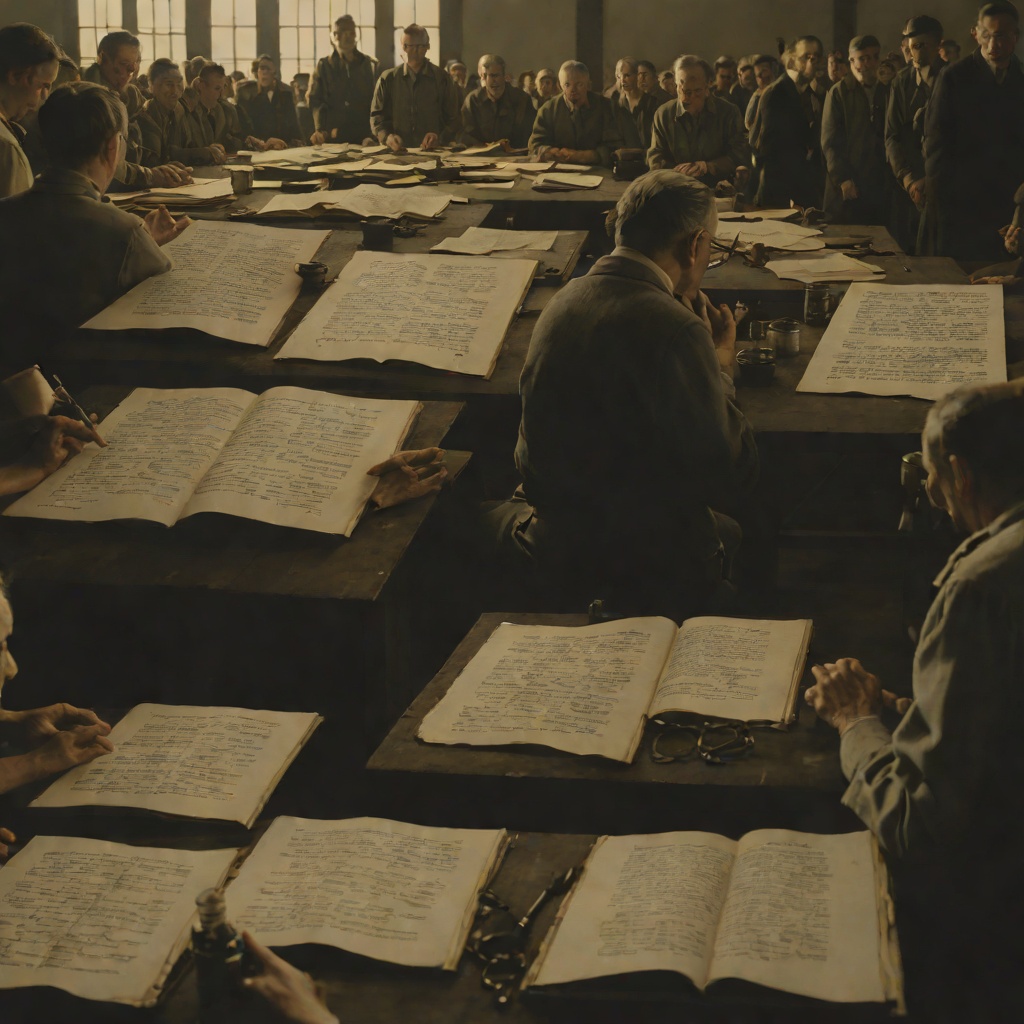 Faith, Doubt, and Prayer in the Camps from "The Tattooist of Auschwitz". This thematic thread traces the prisoners' relationships with God, from Lale's lost faith to Gita's quiet fidelity and the kaddish for the dead.
