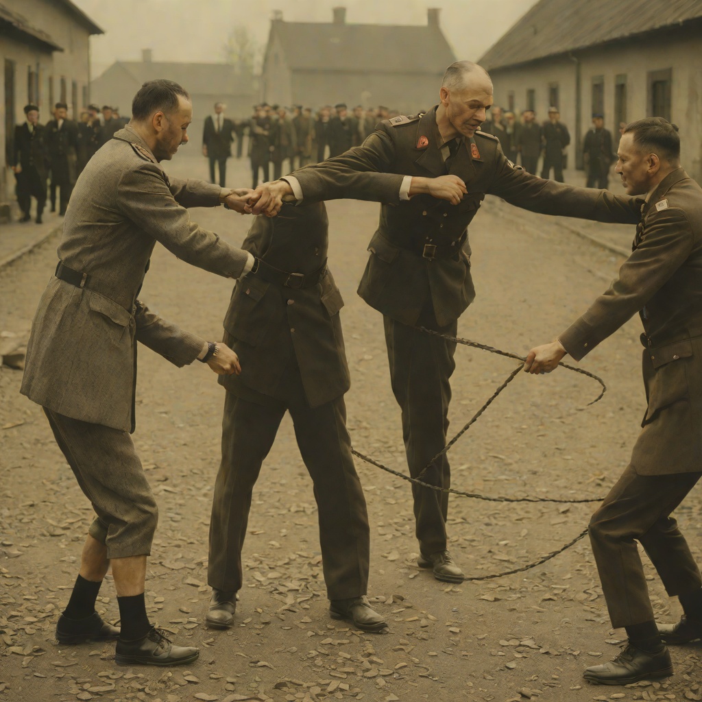 Lale versus Baretski: A Brutal Tug of War from "The Tattooist of Auschwitz". This conflict thread traces the power struggle between Lale and his SS guard, where favors, violence, and words are weapons.