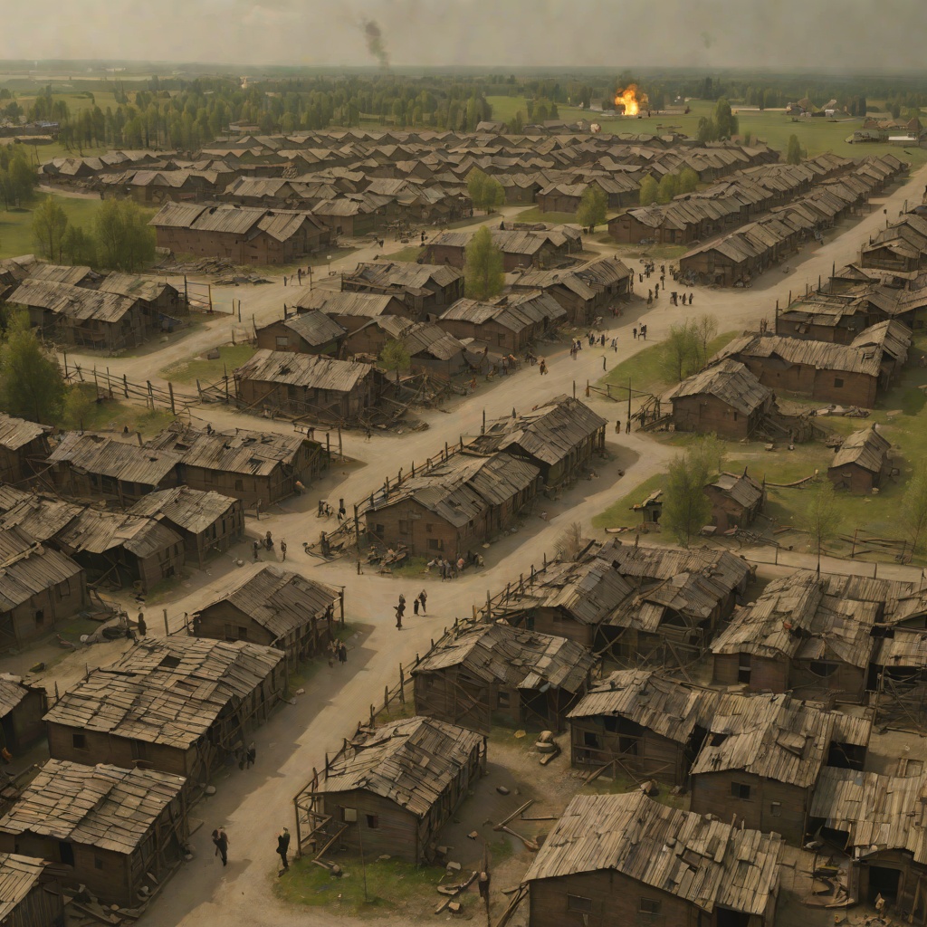 The Collapse of the Nazi Camp System from "The Tattooist of Auschwitz". This conflict thread follows the final months of Birkenau as the SS destroy records, evacuate prisoners, and lose control of the camp.