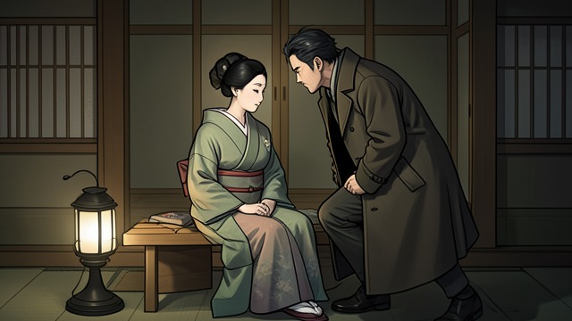 私密情谊逐渐成形,《幕府将军》中的场景。不确定之中的亲密 谈话渐渐涉及私事 旅途中,约翰·布莱克索恩与户田鞠子谈起各自的家人、她多年的流亡生活,以及围绕她父亲明智仁斋大人的痛苦往事。她在不违背身份所要求的矜持之下,尽可能向他吐露心声。他倾听并提出问题,渐渐明白,自己所欣赏的那份宁静并非轻松自在,而是靠自律维持的。