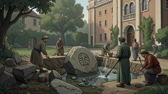 The Unburied Sword from "Shōgun". Recovery and Memory Rebuilding after the quake The earthquake destroys homes and damages Blackthorne’s garden, but villagers work together to rebuild.