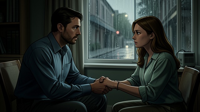 A Handclasp of Sympathy from "The Housemaid". Grief and Intimacy A painful disclosure Andrew tells Millie that Nina will not become pregnant.