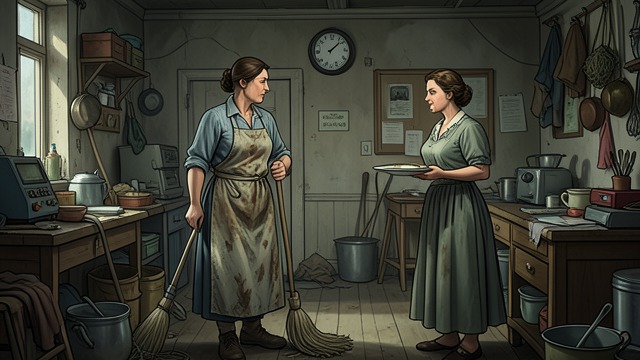 The House Turns Hostile from "The Housemaid". Domestic Unease Contradictory demands Millie cleans the filthy house, cooks, and cares for Cecelia while Nina changes instructions and blames her for errors.