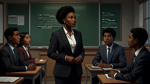 A Classroom That Belongs from "I'm Still Here". A Classroom That Belongs A Black professor Professor McMath is Austin's first Black teacher and a commanding presence in the classroom.