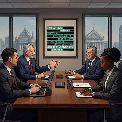 Institutional Diversity and Assimilation from "I'm Still Here". This flow follows the conflict between organizations' public desire for diversity and their insistence that newcomers conform to white norms.