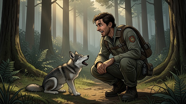 First Howl from "Train Dreams". First Howl Failed Teaching Grainier howls beside the wolfish pup, expecting it to answer.