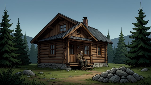 Chosen Homeland from "Train Dreams". Chosen Homeland Rebuilding Grainier constructs a second cabin and keeps returning despite ecological change, bodily decline, and isolation.