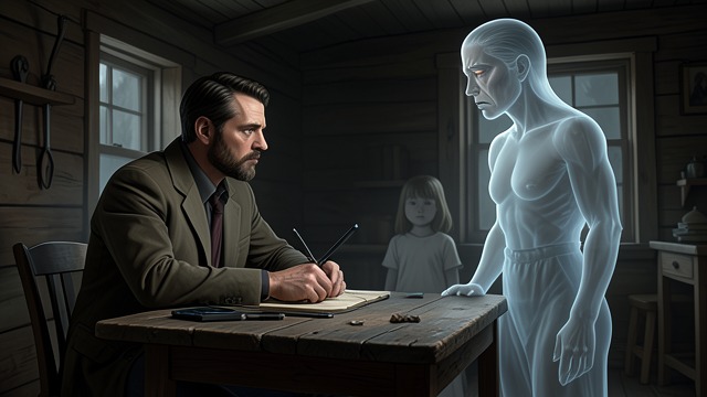 Ghostly Explanation from "Train Dreams". Ghostly Explanation Gladys Returns The spirit of Gladys Grainier appears in the cabin without speaking.