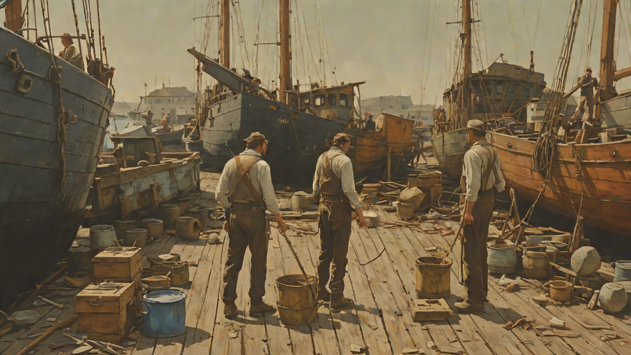 Tommy Helps Paint from "The Executioners". Tommy Helps Paint Context Tommy Kent arrives at the boat yard, eager to help.