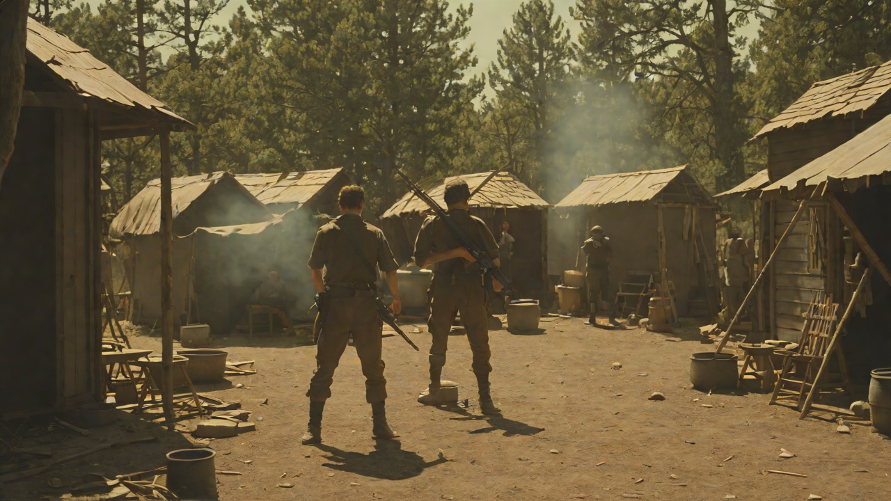 Jamie Shot at Camp from "The Executioners". Jamie Shot at Camp Context While doing kitchen pots outside the mess hall at Gannatalla, Jamie Bowden is hit by a bullet fired from Shadow Hill.
