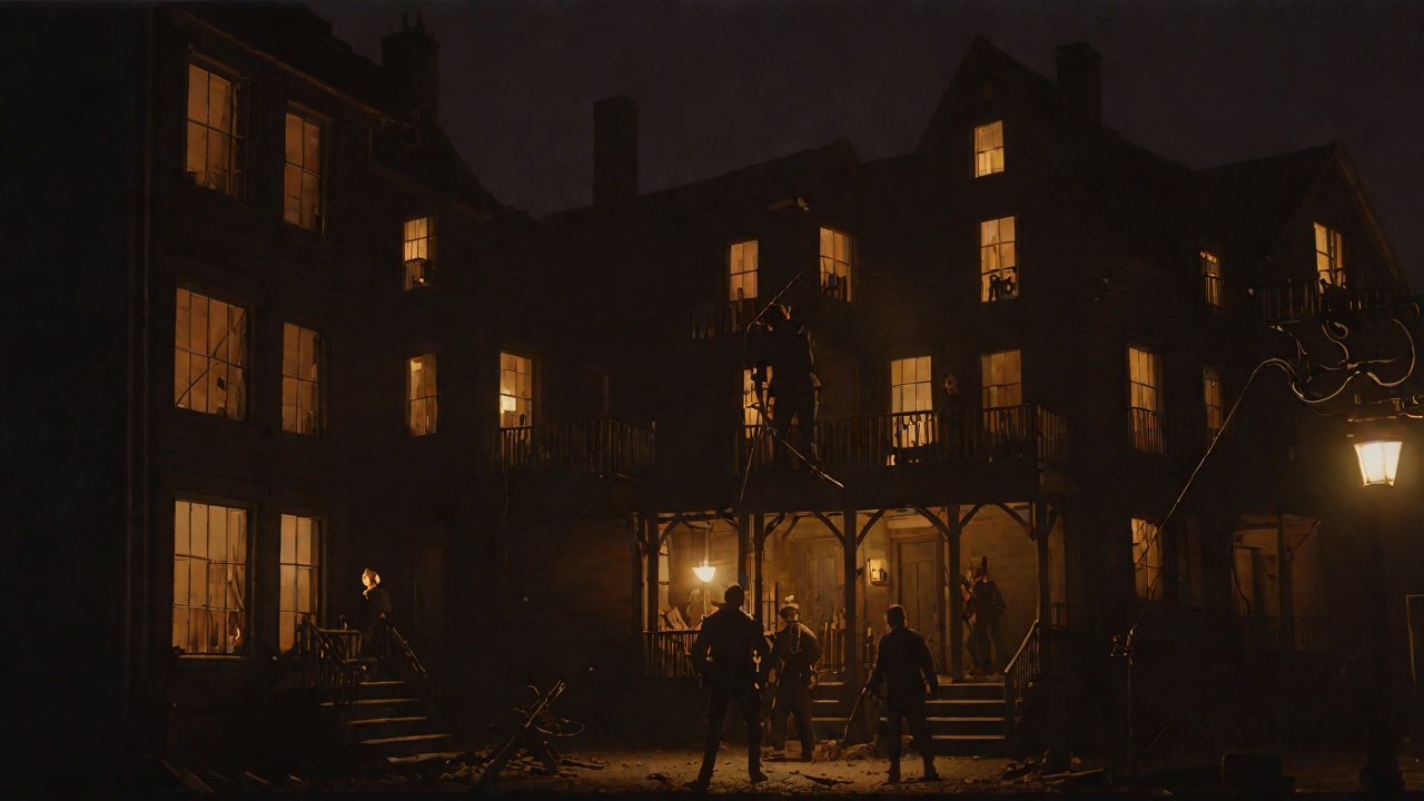 Night Attack on the House from "The Executioners". Night Attack on the House Context After the trap is set, Cady enters through an upstairs hall window.