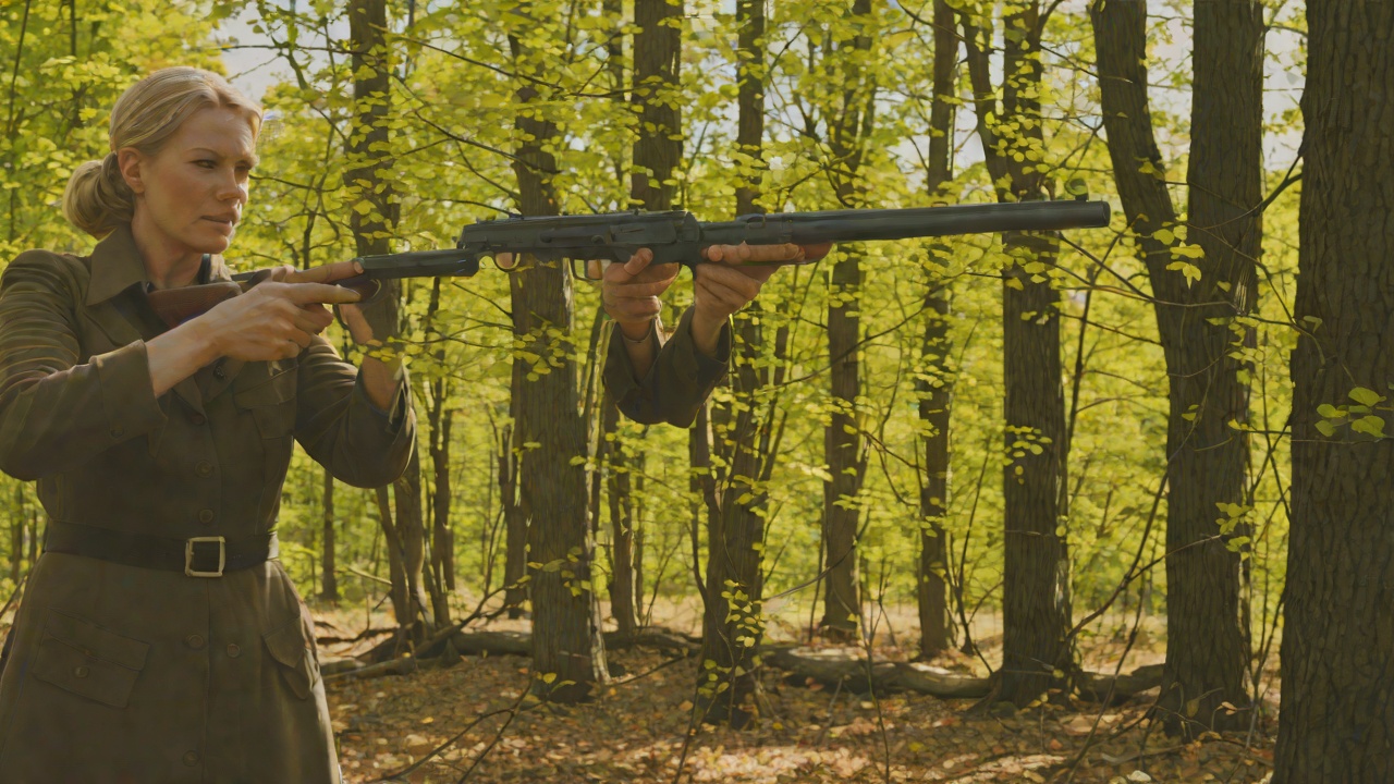 Target Practice from "The Executioners". Target Practice Context Sam teaches Carol to shoot the Woodsman pistol at tin cans hung from a maple limb.