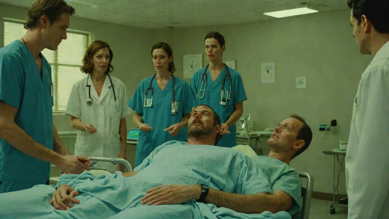 Hospital in Aldermont from "The Executioners". Hospital in Aldermont Context Jamie receives six stitches and a transfusion, then shows off his wound with pride.