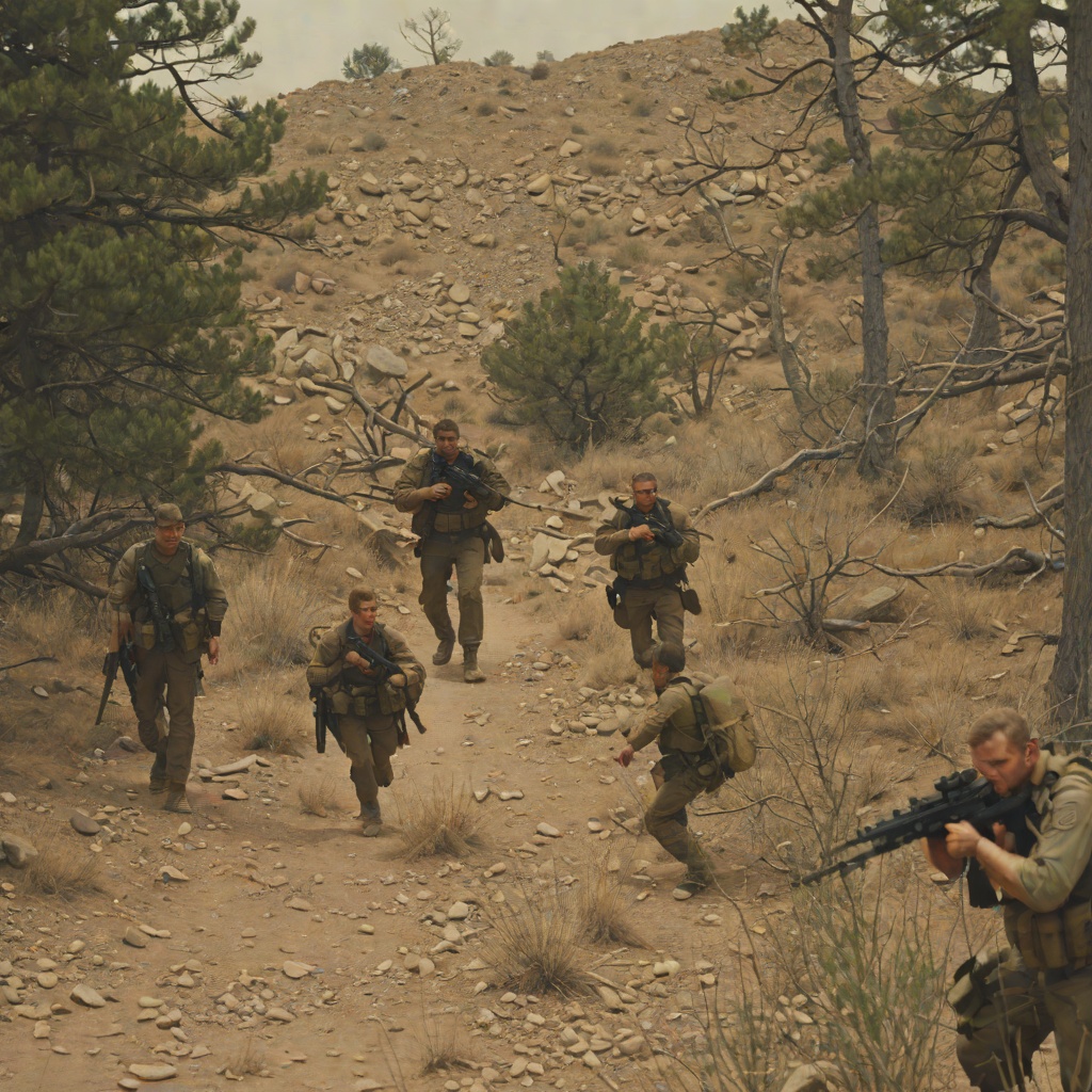 Manhunt for a Sniper from "The Executioners". The pursuit that begins after Jamie is shot at camp and ends only when Cady's body is carried down from the hill.