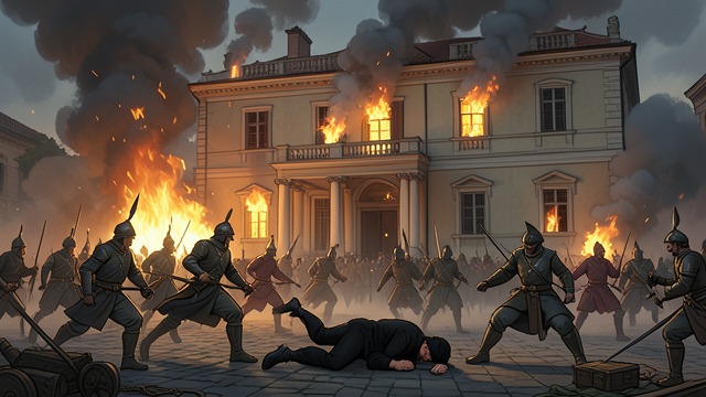 The Strike Is Crushed from "The Last Jedi". Imperial Forces Respond Violence at the Villa Whiplash’s assault meets prepared defenses.