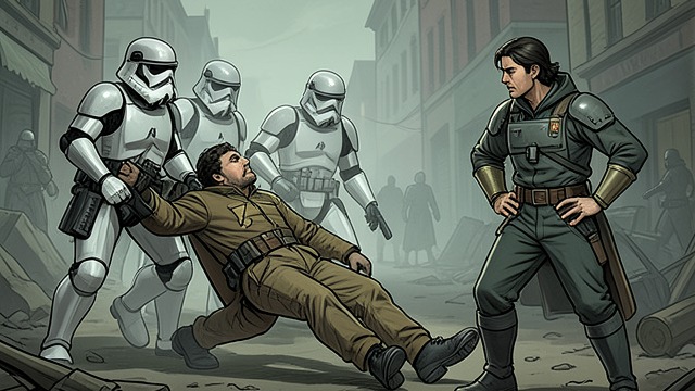 The Leader Captured from "The Last Jedi". Taken from the Crew A Moment of Failure Vader incapacitates Yimmon and has stormtroopers remove him.