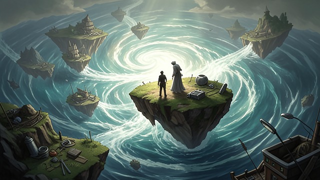 A Network Behind the Theory from "The Last Jedi". Currents and Islands Understanding the Model Jax learns to imagine time as an ocean containing fixed and drifting islands shaped by currents.