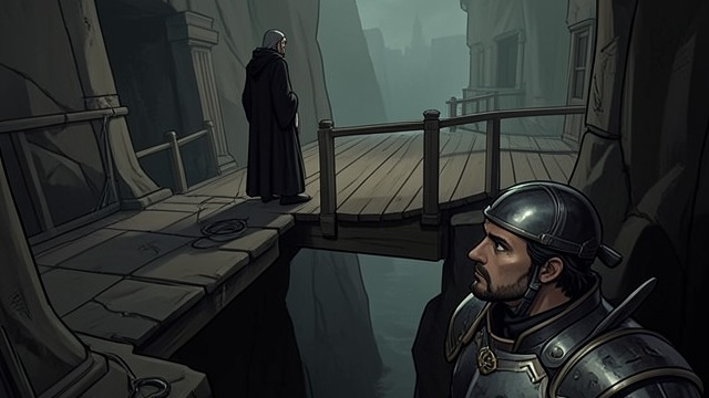 The Look from Above from "The Last Jedi". A Masked Encounter Opposite Sides of the Landing Stage Jax sees Vader from a restricted walkway while disguised as an Inquisitor.