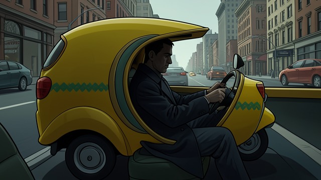 The Cab Returns from "Taxi Driver". The Cab Returns Familiar streets After leaving hospital, Travis returns to the city and to driving.