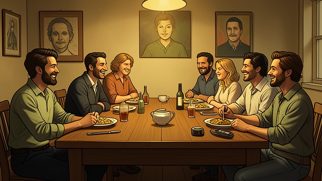 A Community After Violence from "Kay Scarpetta". A Community After Violence Survivors gathered Scarpetta, Benton, Berger, Lucy, Marino, and Bacardi share food and drink after the immediate crisis.
