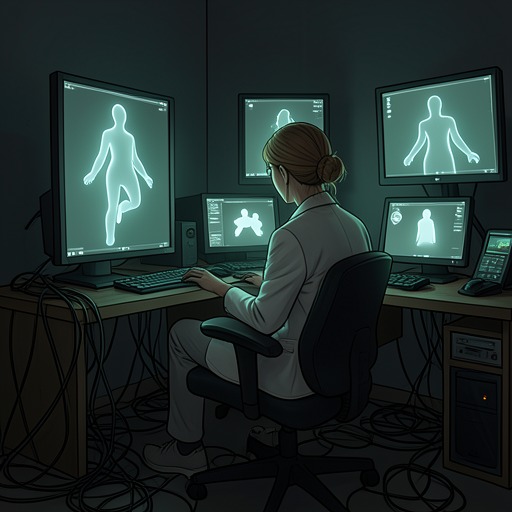 The Online Masks from "Kay Scarpetta". This flow explores how anonymous accounts and digital identities make intimacy, surveillance, and authorship unstable.