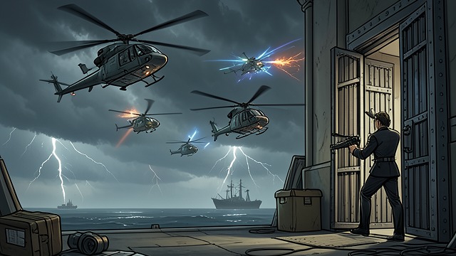 A Rescue Corridor from "Afterburn". A Rescue Corridor Darkness conceals movement American aircraft fly low toward Yalta while electronic warfare aircraft probe and disrupt Russian defenses.