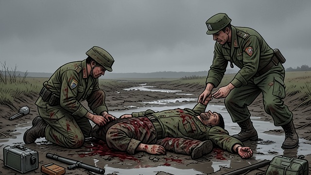 The General's Rescue from "Afterburn". The General's Rescue Flynn reaches Magruder's side During the attack, Flynn finds Magruder after he protects Boychenko.