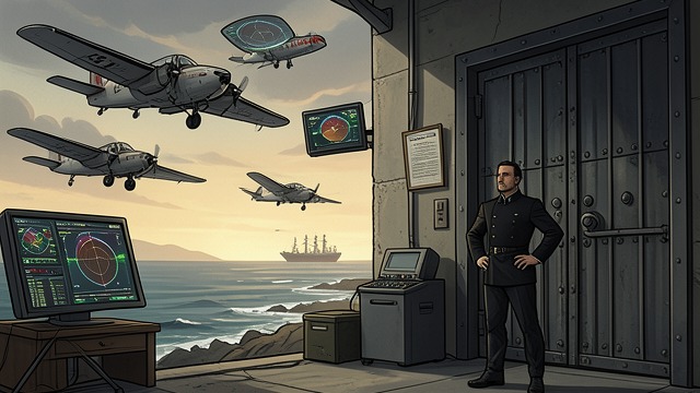 A False Sense of Routine from "Afterburn". A False Sense of Routine Patrols resume The carrier launches fighters and an airborne radar aircraft to monitor the sea and the surrounding coast.