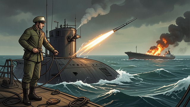 Missiles Sink the Rodina from "Afterburn". Missiles Sink the Rodina A submarine salvo strikes Orlando launches Tomahawk Land Attack Missiles from more than a hundred miles away.