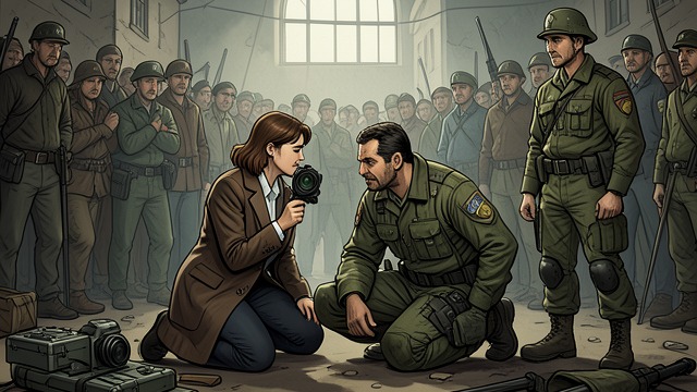 A Reunion Under Fire from "Afterburn". A Reunion Under Fire A reporter witnesses violence Pamela is present as the ceremony is attacked, and Magruder sees her kneeling beside her cameraman…