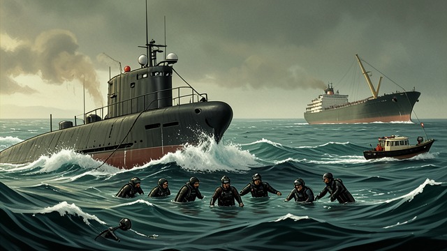 A Warning Concert from "Afterburn". A Warning Concert The submarine is exposed American helicopters use active sonar to warn the Russian boat that it has been detected.